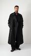 single-cape black trenchcoat