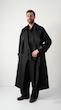 single-cape black trenchcoat