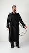 single-cape black trenchcoat