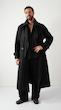 single-cape black trenchcoat