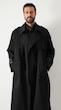 single-cape black trenchcoat