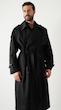 single-cape black trenchcoat