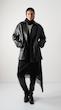 black leather coat