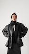black leather coat