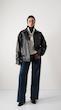 black leather jacket with pockets