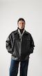 black leather jacket with pockets