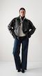 black leather jacket with pockets
