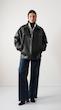 black leather jacket with pockets