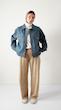 washed light blue denim jacket