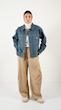 washed light blue denim jacket