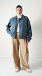 washed light blue denim jacket