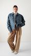 washed light blue denim jacket