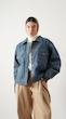 washed light blue denim jacket