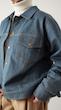 washed light blue denim jacket