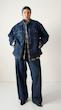 dark blue denim jacket
