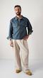 washed light blue denim jacket