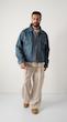 washed light blue denim jacket