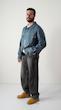 washed light blue denim jacket