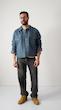 washed light blue denim jacket