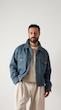 washed light blue denim jacket
