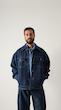 dark blue denim jacket
