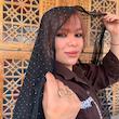 شال تور مشکی نگین نقره ای 