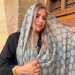 شال حریر شیفون دیزاین لوویی