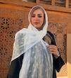 شال حریر شیفون وارداتی سفید 