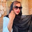 شال کریشه نگینی طرحدار 
