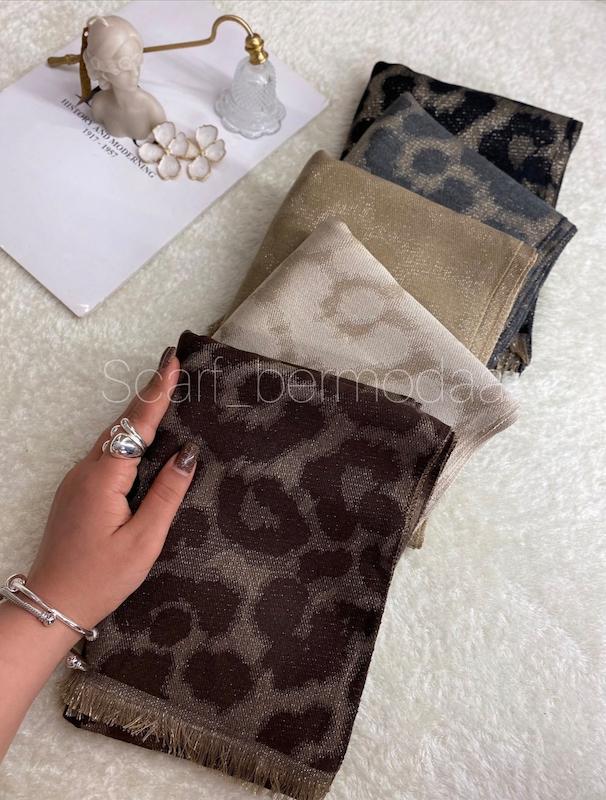 شال کشمیر لمه پلنگی🐆🤎