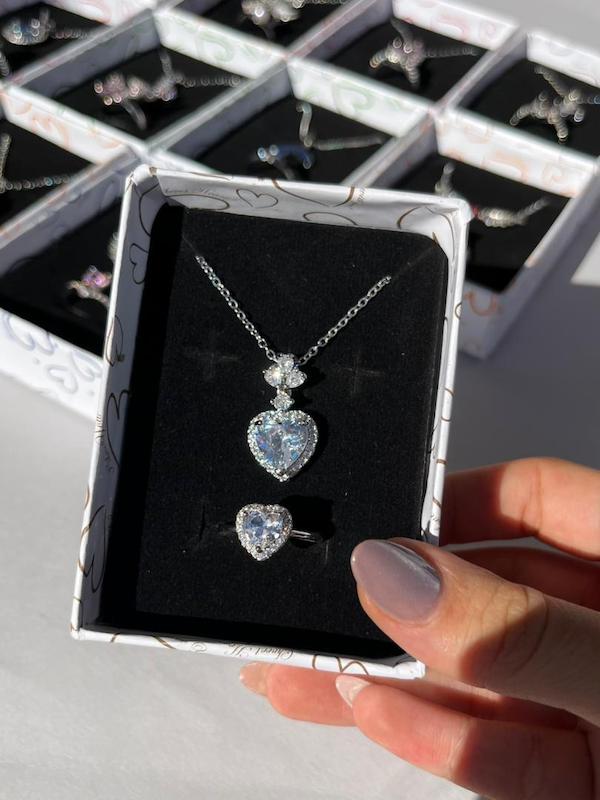 ست قلب سفید