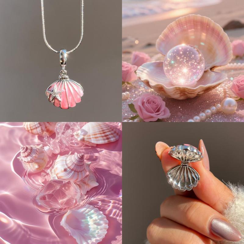 لاکت صدف صورتی