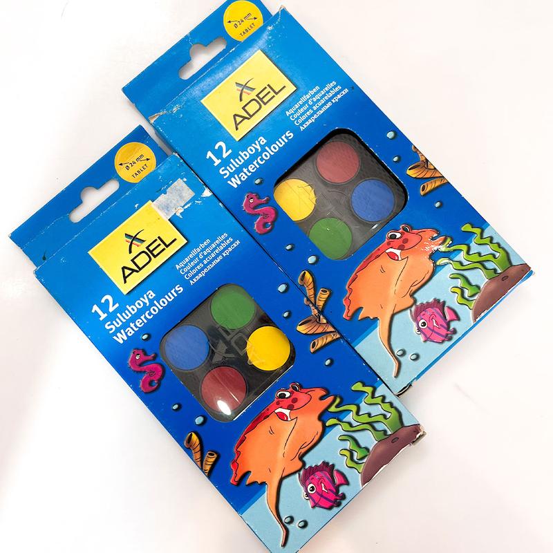 آبرنگ 12 رنگ عادل