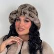 کلاه باکت پلنگی خزدار