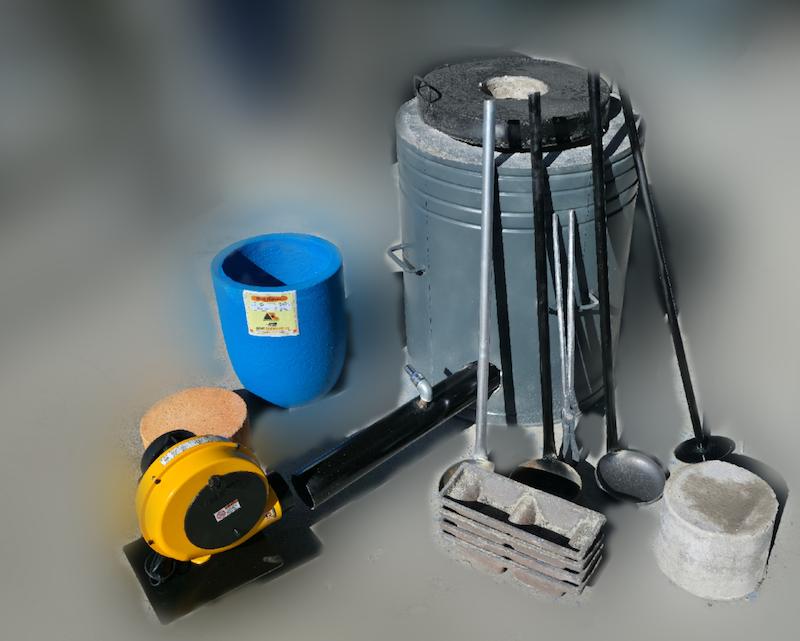 کوره ذوب با بوته A100 گرافیت (پک کامل + پشتیبانی)