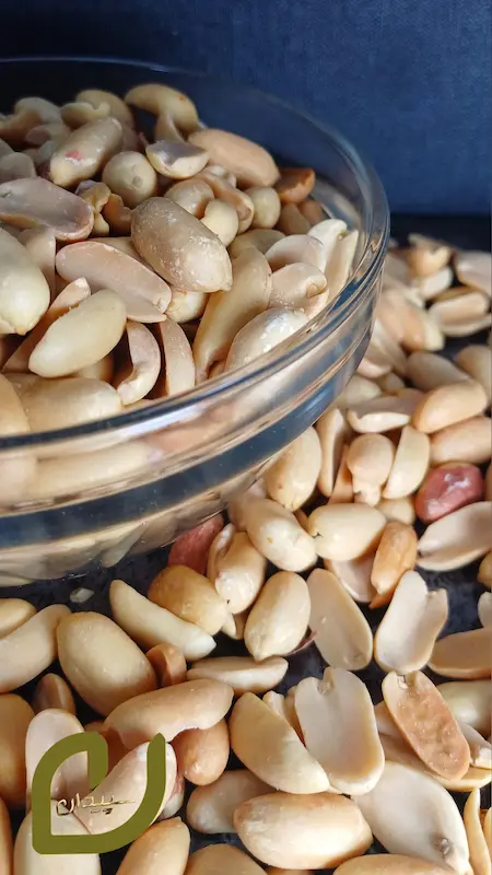 مغز بادام زمینی آستانه{دو پوست} سپیدان /Double_ skinned peanut kernel