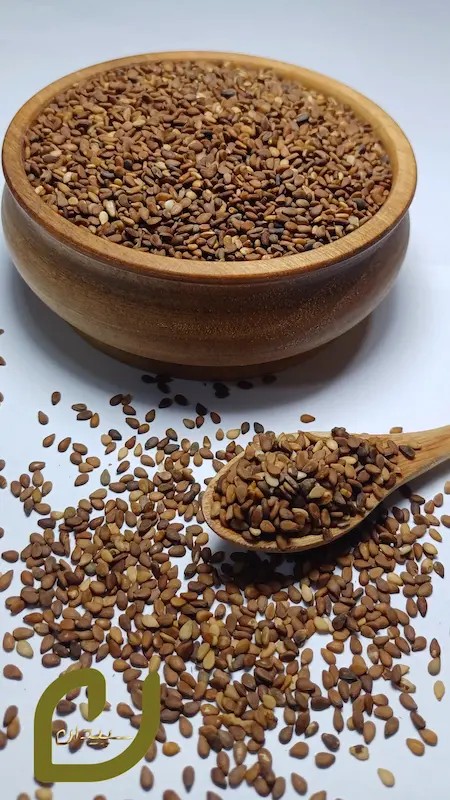 کنجد قهوه‌ای برشته ایرانی سپیدان 