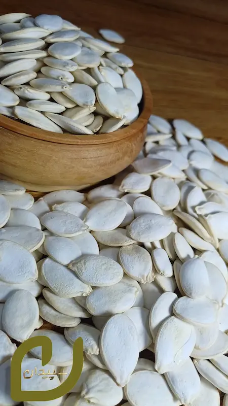 تخمه کدو مرمری برشته سپیدان /Roasted Marbled Pumpkin Seeds