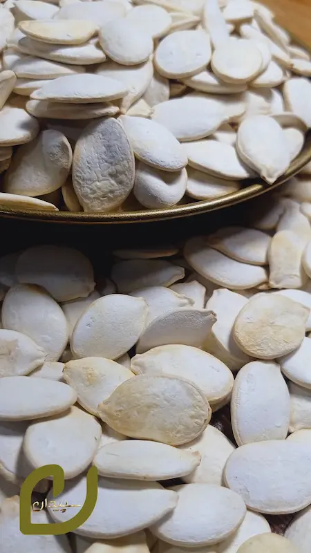 تخمه کدو مرمری برشته سپیدان /Roasted Marbled Pumpkin Seeds