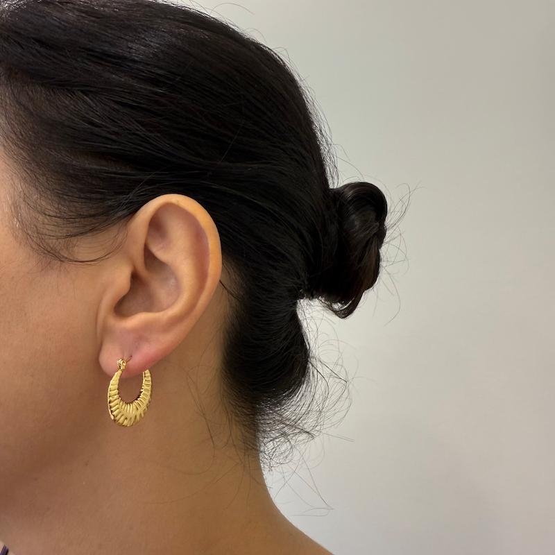 گوشواره حلقه ای استیل طرح دار