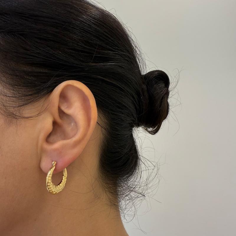 گوشواره حلقه ای استیل طرح دار