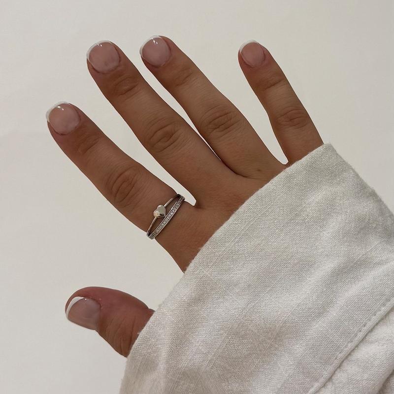 انگشتر قلب دو لاین