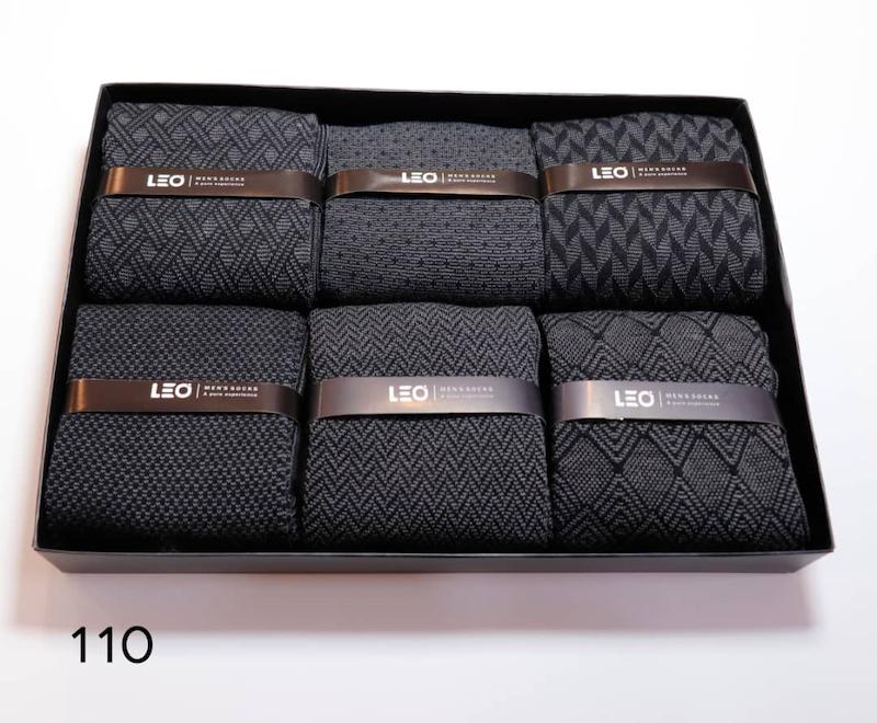 جوراب مردانه لئو ساقدار نخ پنبه ضدبو ضدعرق کد ۱۱۰
