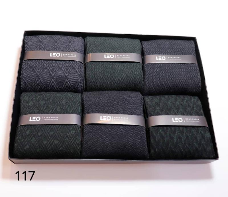 جوراب مردانه لئو ساقدار نخ پنبه ضدبو ضدعرق کد ۱۱۷