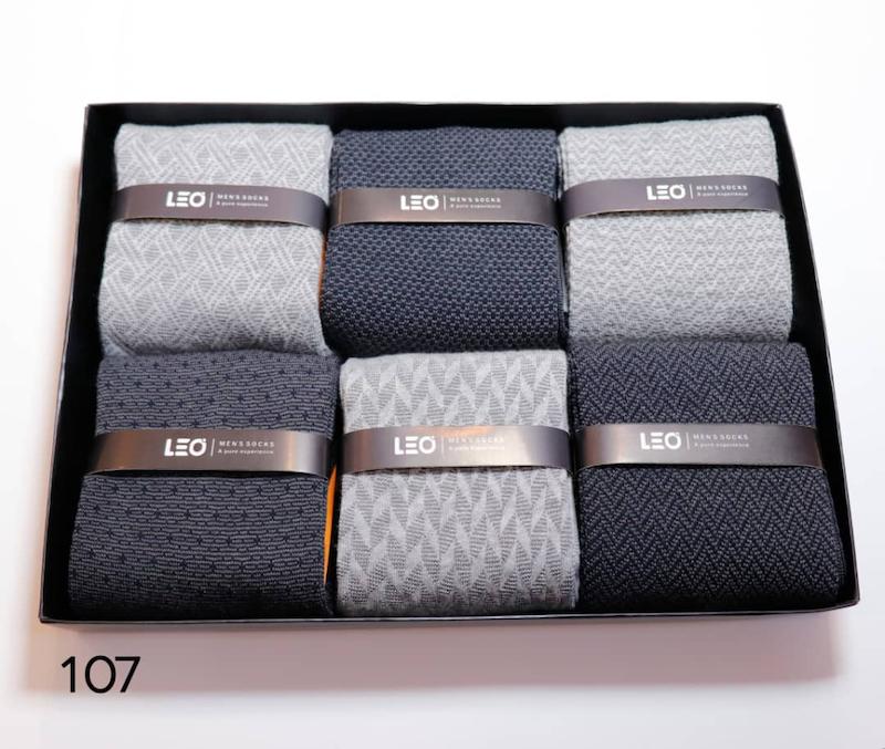 جوراب مردانه لئو ساقدار نخ پنبه ضدبو ضدعرق کد ۱۰۷