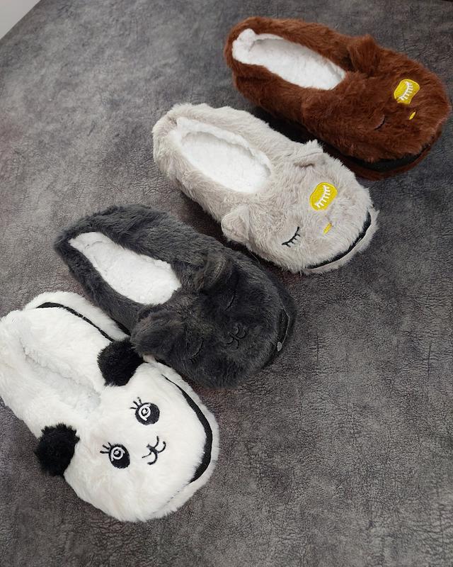 پاپوش کوتاه زمستونی وارداتی داخل تدی کف استپدار  گلدوزی شده