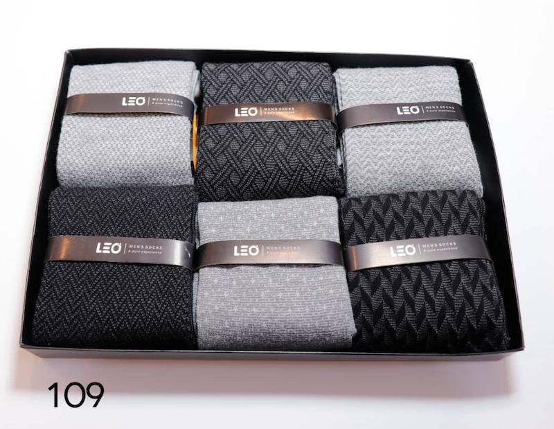 جوراب مردانه لئو ساقدار نخ پنبه ضدبو ضدعرق کد ۱۰۹