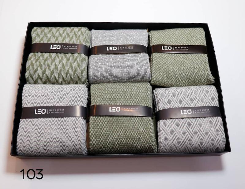 جوراب مردانه لئو ساقدار نخ پنبه ضدبو ضدعرق کد ۱۰۳