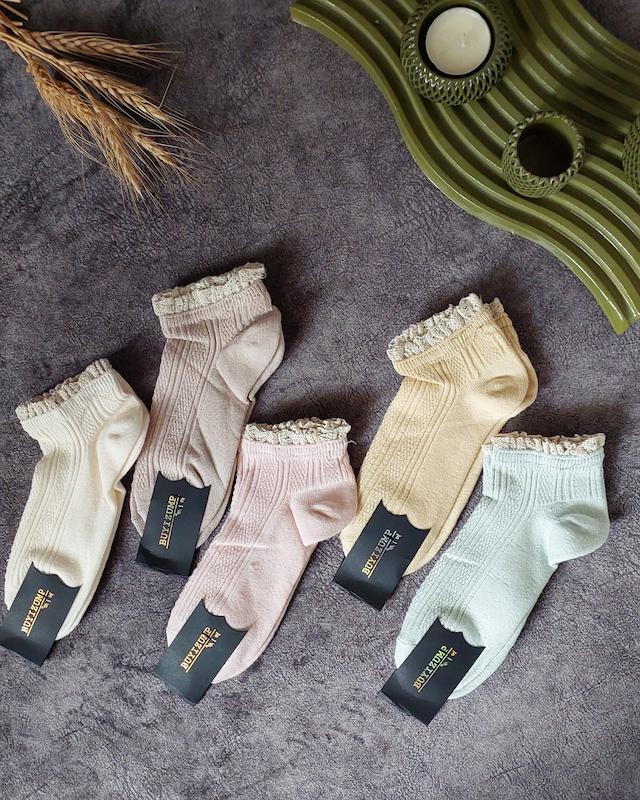 جوراب زنانه مچی لب گیپور(پک پاستیلی)