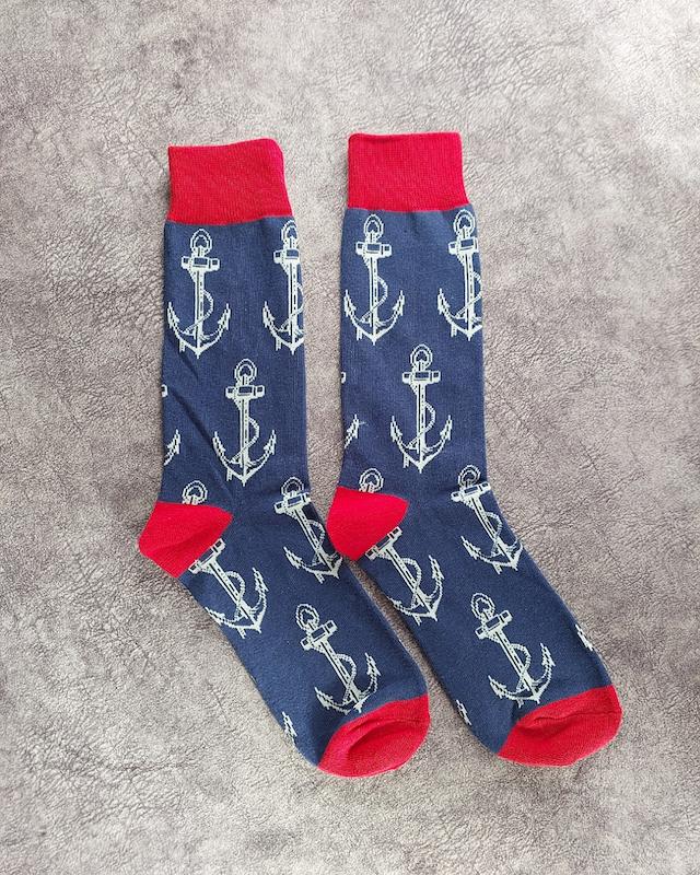 جوراب مردانه طرح لنگر